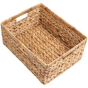 lot 2917 image: StorageWorks Extra Large Wicker Baskets for Organizing, Water Hyacinth Storage Basket with Built-in Handles, 1 Pack