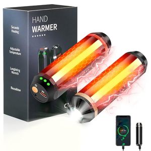 lot 2923 image: WOTOW Hand Warmers Rechargeable 2 Pack - Magnetic Electric Handwarmer with Flashlight, 5000mAh2 Pocket Hand WarmerPower Bank, Portable Heater Battery Operated for Camping Hunting Golf Football