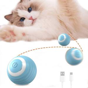 lot 2935 image: Trumoon Interactive Cat Toy, Automatic 360 Self-Rotating Rolling Ball for Indoor Cats and Kittens, Smart Type-C Rechargeable Ball (Blue)