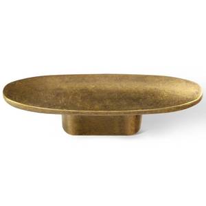 lot 2945 image: Goo-Ki 12 Pack 3 Full Length Large Oval Antique Brass Drawer Knobs - Kitchen Cabinet Hardware Single Hole Retro Bar Handle Vintage Bronze Pull for Dresser Cupboard Wardrobe, 1751KB-GT