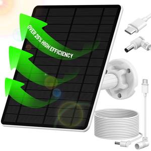 lot 2947 image: Solar Panel for Ring Camera, Camera Solar Panel with USB-C & DC Ports, Over 25% Solar Conversion Rate for Built-in Rechargeable Battery Ring Cameras, IP65 Waterproof