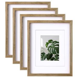 lot 2973 image: Egofine 11x14 Picture Frames with Plexiglass, Display Pictures 5x78x10 with Mat or 11x14 Without Mat Set of 4 for Tabletop and Wall Mounting, Carbonized Brown