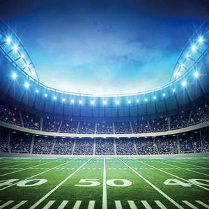 lot 2977 image: LYWYGG 8X8FT Sport Backdrop Football Field Backdrop Photography Props Auditorium Light Themed Sport Night Spotlight Decorations Photo Studio Props CP-306-0808