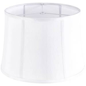 lot 2980 image: GOSO Drum Lamp Shade,12 Top x14 Bottom x10 High (Spider) Medium White Faux Silk Lamp Shades for Floor Lamps Table Lamp- Natural Fabric Foldable -Empire Lampshades Replacement Modern,Easy Assembly