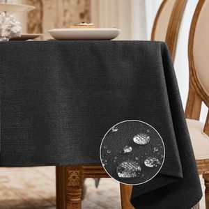 lot 2983 image: BALCONY & FALCON Rectangle Tablecloth Washable Wrinkle Resistant and Water Proof Table Cloth Decorative Linen Fabric Tablecloths for Dining Parties Kitchen Wedding and Outdoor (Charcoal Grey, 55x95)
