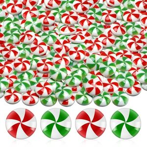 lot 4712 image: Giegxin 60 Pcs Christmas Candy for Crafts Plastic Fake Candy Decor Rainbow Peppermint Ornaments for Tree Hanging DIY Xmas Decor Party Decoration Craft(Small,Red Green Windmill)