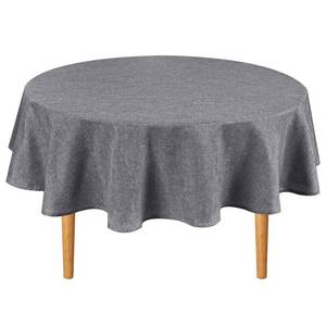 lot 4731 image: Hiasan Round Linen Tablecloth 30 Inch - Wrinkle and Stain Resistant Washable Polyester Fabric Table Cloth for Dining Room Kitchen Party, Grey