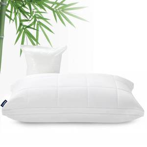 lot 4744 image: Bedsure Adjustable Cooling Pillows, King Size - Soft Bamboo-Derived Rayon Covers with Down Alternative Fill, Customizable Firmness for Back, Stomach & Side Sleepers, Machine Washable
