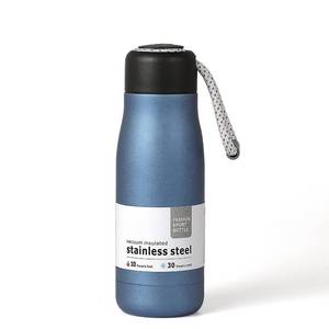 lot 7173 image: Small Water Bottle 12 oz, Dusgut Insulated Water Bottle,Stainless Steel,Wide Mouth Portable Lid, Air Force Blue