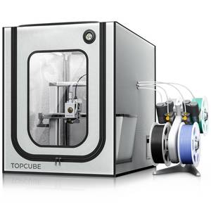 lot 7180 image: TOPCUBE 3D Printer Enclosure for Bambu Lab A1, Large Size Enclosure with LED Light, Fireproof Waterproof Dustproof Noise Reduction Constant Temperature 3D Printer Cover, 550x600x670MM