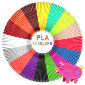 lot 7196 image: DIKA3D PLA 3D Pen Filament, 16 Colors 9.84 Feet Each 3D Pen PLA Filament, Total 157 feet 3D Printing Pen PLA Filament, Compatible with SCRIB3D MYNT3D 3D Pen, Not Suitable for 3Doodler