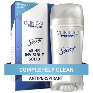 lot 7197 image: Secret Clinical Invisible Solid Antiperspirant and Deodorant Stick Completely Clean 2.6 oz