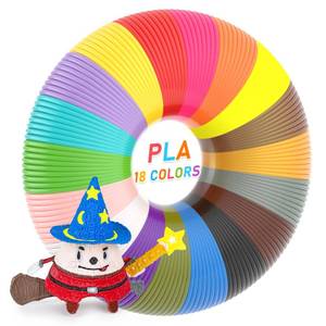 lot 7198 image: FIROS 3D Pen Filament Refills, 18 Colors 3D Pen PLA Filament, Each Color 10 Feet, Total 180 feet 3D Printing Pen PLA Filament, Compatible with SCRIB3D MYNT3D 3D Pen, Not Suitable for 3Doodler