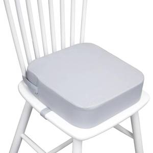 lot 7024 image: Eiury Toddler Booster Seat for Dining Table, Portable Kids Booster Seat with Safety Buckles Portable Increasing Booster Cushion with Non-Slip Bottom (Light Gray)