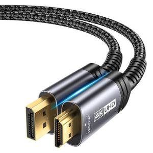 lot 7032 image: JSAUX 4K DisplayPort to HDMI Cable Adapter 10FT, DP to HDMI Male Video UHD 4K30Hz2K601080P120 Nylon DP to HDTV Uni-Directional Cord for Dell, Projector, Desktop, AMD, NVIDIA, Lenovo, HP, ThinkPad