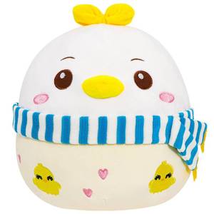 lot 7079 image: NJXQLL Cute Chicken Plush Toys, Chicken Stuffed Animal Plush Toy Pillow, A Chicken Plush Toy with Scarf and Heart Shaped Pattern Gifts for Adults and Kids