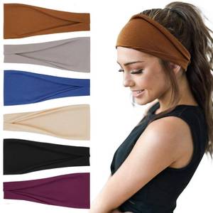 lot 7094 image: YONUF Fashion Headbands For Women Wide Headband Yoga Workout Head Bands Hair Accessories Band 6 Pack