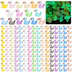 lot 7102 image: CRTWDMAN 240 Pcs Luminous Mini Resin Ducks, Glow in Dark Tiny Ducks, Miniature Figures for Party Favor 2 pack