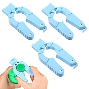 lot 7120 image: Ymapinc 3pcs Multi Function Bottle Openers, Plastic Bottle Opener, Water Bottle Openers for Seniors, Jar Opener, Bottle Cap Opener, Blue, Easy Grip for Arthritic Hands, Elderly, Weak Hands