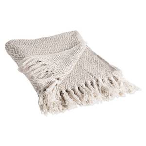 lot 7135 image: DII Rustic Farmhouse Double Diamond Woven Throw, 50x60, Stone