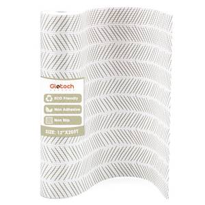 lot 7146 image: Glotoch Shelf Liners for Kitchen Cabinets, 12in x 20FT Non-Adhesive Liners for Shelves,Non Slip Waterproof Contact Paper for Drawers Pantry EVA Wire Shelf, White and Beige Herringbone