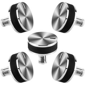 lot 7156 image: MIFLUS WB03X24360 Gas Stove Knob Stainless Steel Compatible for G-E Cooktop Knobs Replaces WB03T10259 AP5980302 PS11700818 EAP11700818 4179424,5 Packs
