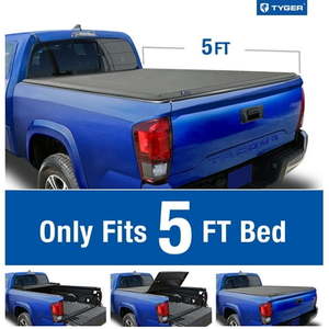lot 805 image: Tyger Auto T3 Soft Tri-fold Truck Bed Tonneau Cover Compatible with 2016-2023 Toyota Tacoma  5 Bed  TG-BC3T1630  Vinyl - Retail $273.99