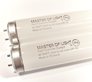 lot 816 image: F40D Daylight (2 Pack) 4ft Fluorescent Tube Light Bulb 40W 40 Watt T12 Daylight 4100K 1.5 inch Diameter Replaces F40DX F40T12865ECO F40SP65ECO F40DXALTO F40LRECO2P F40T12DX (2)
