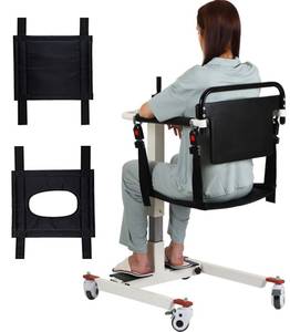 lot 824 image: Patient Lift Transfer Chair, Patient Lift Wheelchair for Home and Car Portable Patient Lift Chair Wheelchair Lift for Home, Disabled and Elderly Nursing, HeightWidth Adjust (Upgraded Backrest) - Retail $524.03