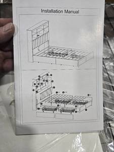 lot 829 image: Queen Bed Frame Grey