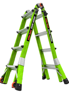 lot 836 image: Little Giant Ladder Systems Dark Horse 2.0, M17, 17ft, Multi-Position Ladder, Fiberglass, Type 1A, 300 lbs Weight Rating, (16117-001)