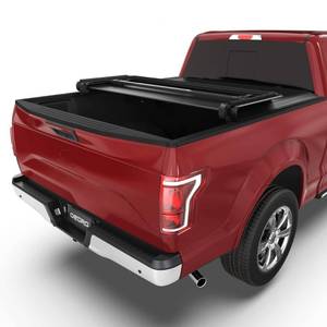 lot 839 image: oEdRo Upgraded Tri-Fold Truck Bed Tonneau Cover Compatible with 2015-2025 Ford F-150 F150 5.5 Feet Bed - Retail $207.54