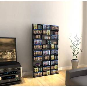 lot 847 image: Atlantic Oskar 72 XLarge Triple Slim Multimedia & Bookcase in Espresso - Retail $277.94
