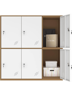 lot 11343 image: MECOLOR 4, 6, 9 Door Metal Office Storage Locker Cabinet, Gym School and Home Locker,Metal Locker Storage for Employee Staff or Workers(White,6D)