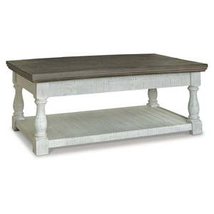 lot 11366 image: Signature Design by Ashley Casual Havalance Lift-Top Coffee Table GrayWhite - Retail $447.99