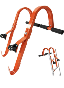 lot 11372 image: Roof Ladder Hook, 2 Pack Ladder Stabilizer, Heavy Duty Steel 500 Lbs Weight Ratin, Roof Ridge Extension with Wheel for Safe and Easy Access