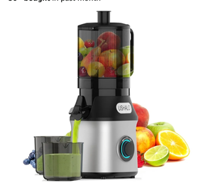 lot 11384 image: Cold Press Juicer, Juicers Machines with 5.5 Wide Feed Chute Fit Whole Fruit and Vegetable, 300W Slow Masticating Juicers, High Juice Yield, Easy to Clean