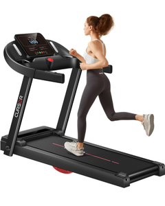 lot 11421 image: CURSOR FITNESS Home Folding Treadmill with Pulse Sensor, 2.5 HP Quiet Brushless, 7.5 MPH, 265 LBS Capacity