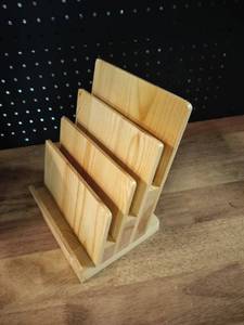 lot 1771 image: Solid Pine Wood Mail Sorter Desktop Organizer