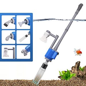 lot 1835 image: boxtech Upgraded Electric Aquarium Cleaner, 12V DC28W Auto Fish Tank Gravel Cleaning kit 6 in 1 Change Water and Wash Sand Filter for Aquarium 10-200 Gallon