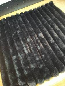 lot 2062 image: Fuzzy Black Pillow case 18x18in
