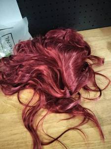lot 2130 image: Burgundy Red Synthetic Hair Wig