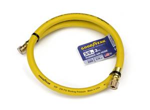 lot 2157 image: Goodyear 3 x 38 Rubber Whip Hose Yellow 250 Psi