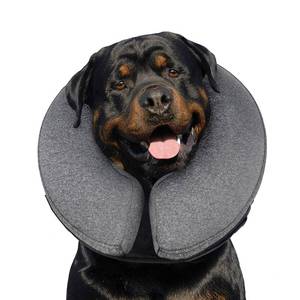 lot 2180 image: MIDOG Inflatable Dog Neck Donut Collar Alternative After Surgery, Soft Protective Recovery Cone for Small Medium Large Dogs and Cats Puppies - Alternative E Collar (Gray, XL)