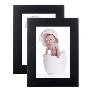 lot 2181 image: PAZLOG 2 Pack 3.5X5 Black Picture Frames Made of Solid Wood and High Definition for Wall Decor or Table Stand Top Black Picture Frame Display 3.5 by 5 Frame Vertically or Horizontally as 5x3.5