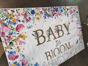 lot 2474 image: Baby shower Banner 8ft