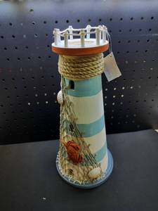 lot 3268 image: Decorative Coastal Lighthouse with Nautical Accents