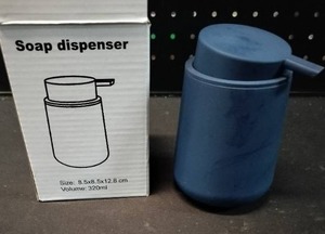 lot 6239 image: 320ml Navy Blue Soap Dispenser Pump Bottle