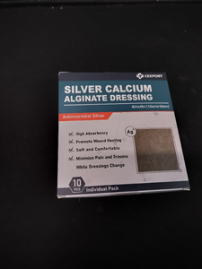 lot 6288 image: Ceeport Silver Calcium Alginate Dressing 4x4 inch 10-Pack