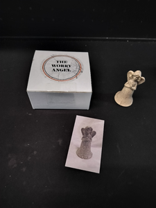lot 6309 image: The Worry Angel Decorative Stone Figurine with Original Box